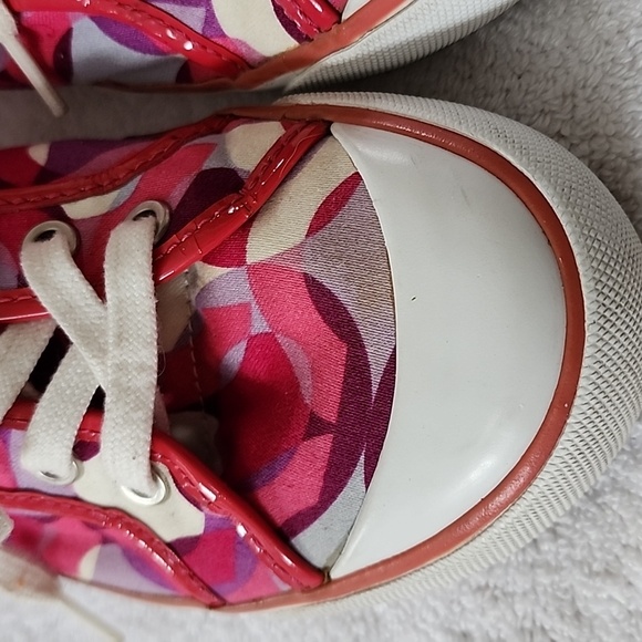 Coach Women's Barrett Pink and Purple Sneaker Size 8 Preowned - Picture 2 of 12